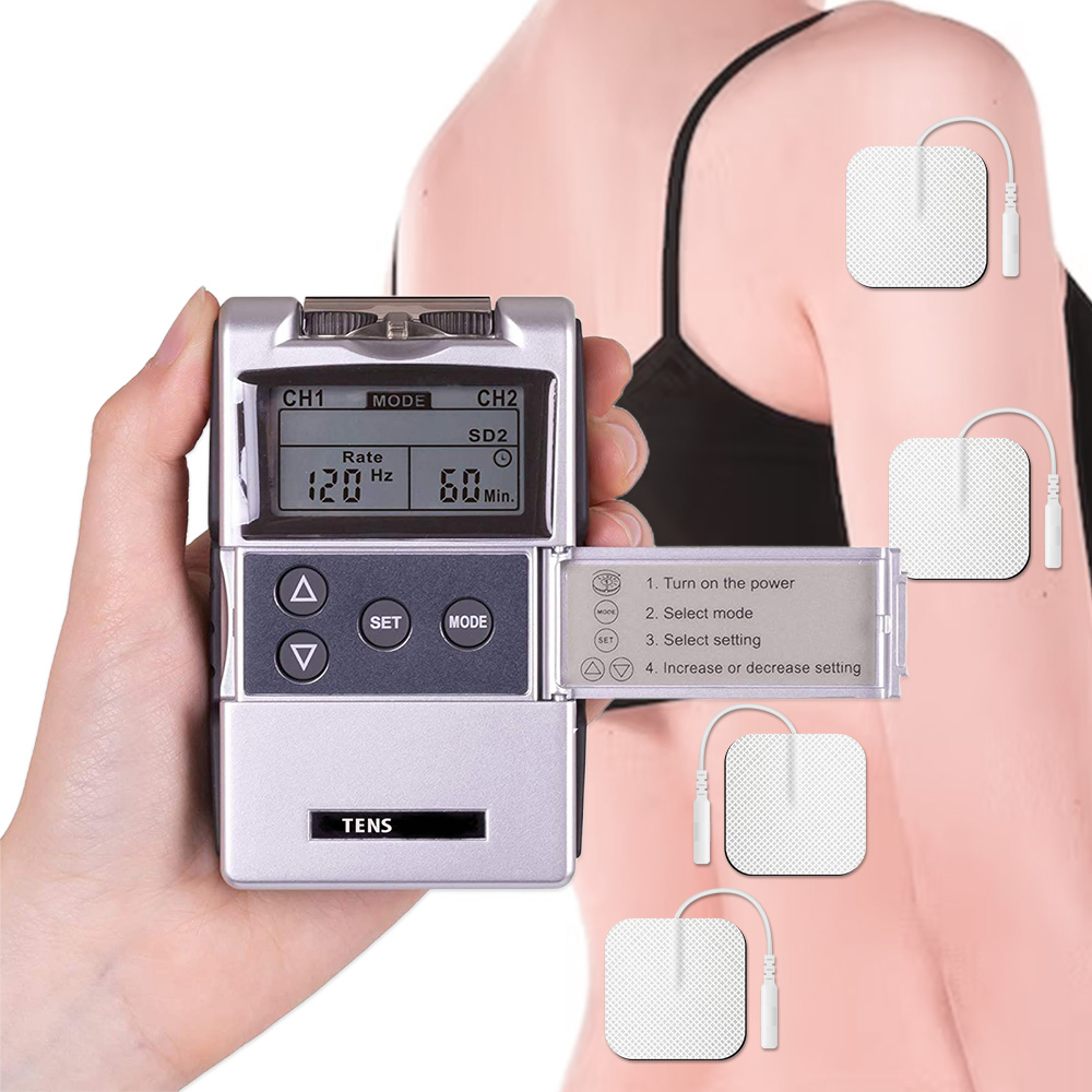 Tens Pain Relief Unit - Stimulateur musculaire électrique EMS, unité Tens,