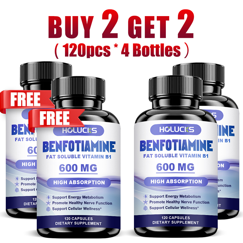 Health Wellness Vitamins - Capsules de Benfotiamine, avec vitamine B1