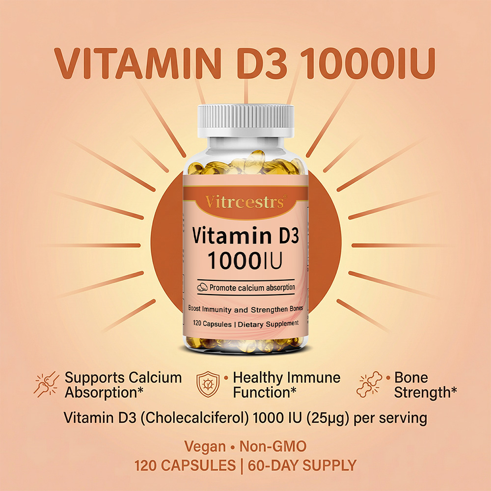 Capsules de vitamine D3 1000 U - Health Wellness Vitamins avis et prix