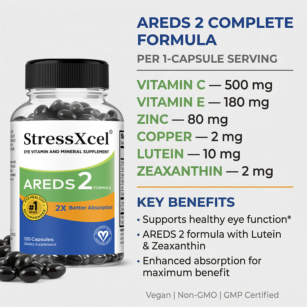 Capsules pour les yeux AREDS 2 - Health Wellness Vitamins avis et prix