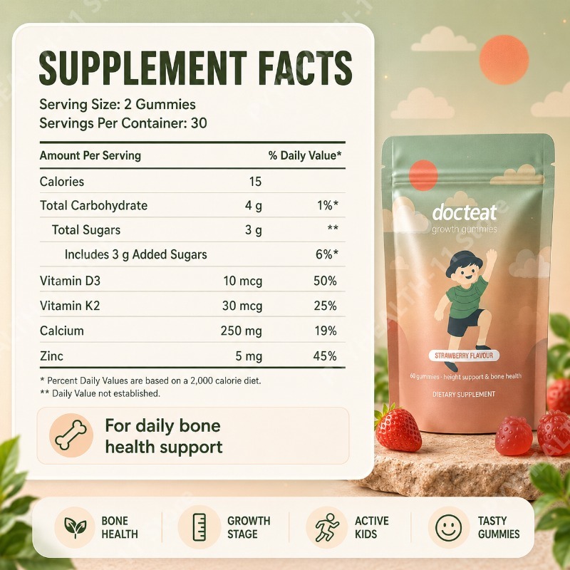 Gummies de calcium pour enfant - Health Wellness Vitamins avis et prix