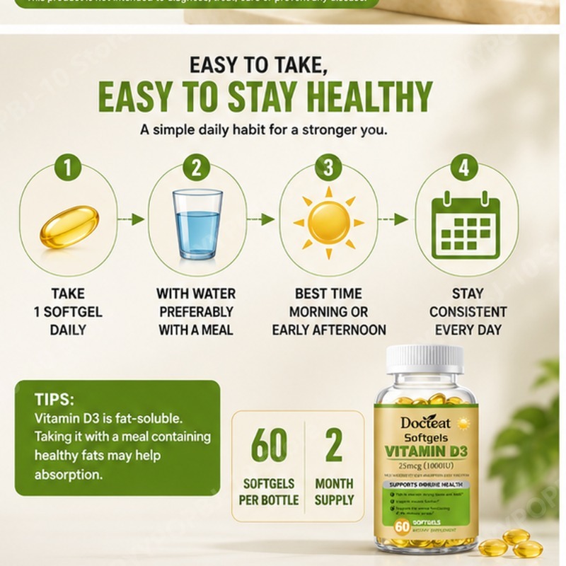Docteat Vitamine D3 Gélules Mo - Health Wellness Vitamins avis et prix